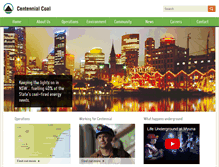 Tablet Screenshot of centennialcoal.com.au